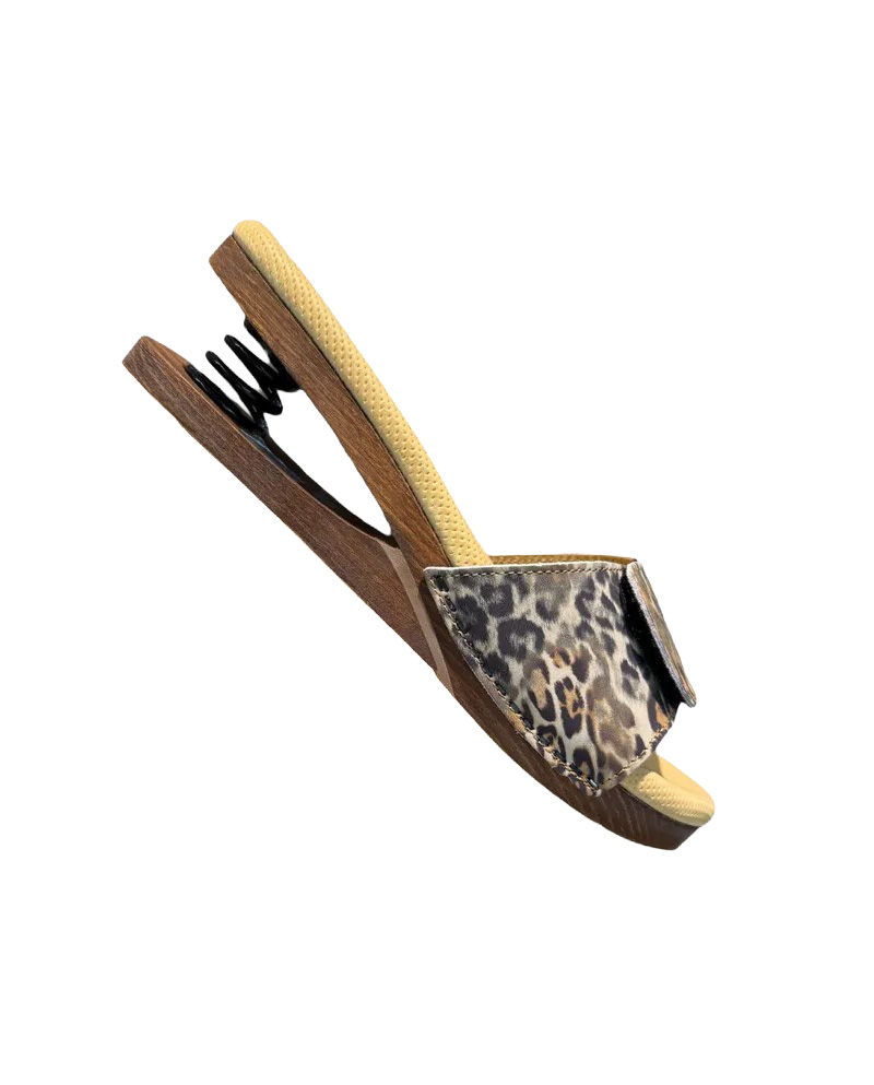 Baldo ženske papuče Flexi Otvorene multikolor leopard