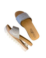 Baldo ženske papuče Flexi Otvorene reptil bele