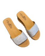 Baldo ženske papuče Flexi Otvorene reptil bele