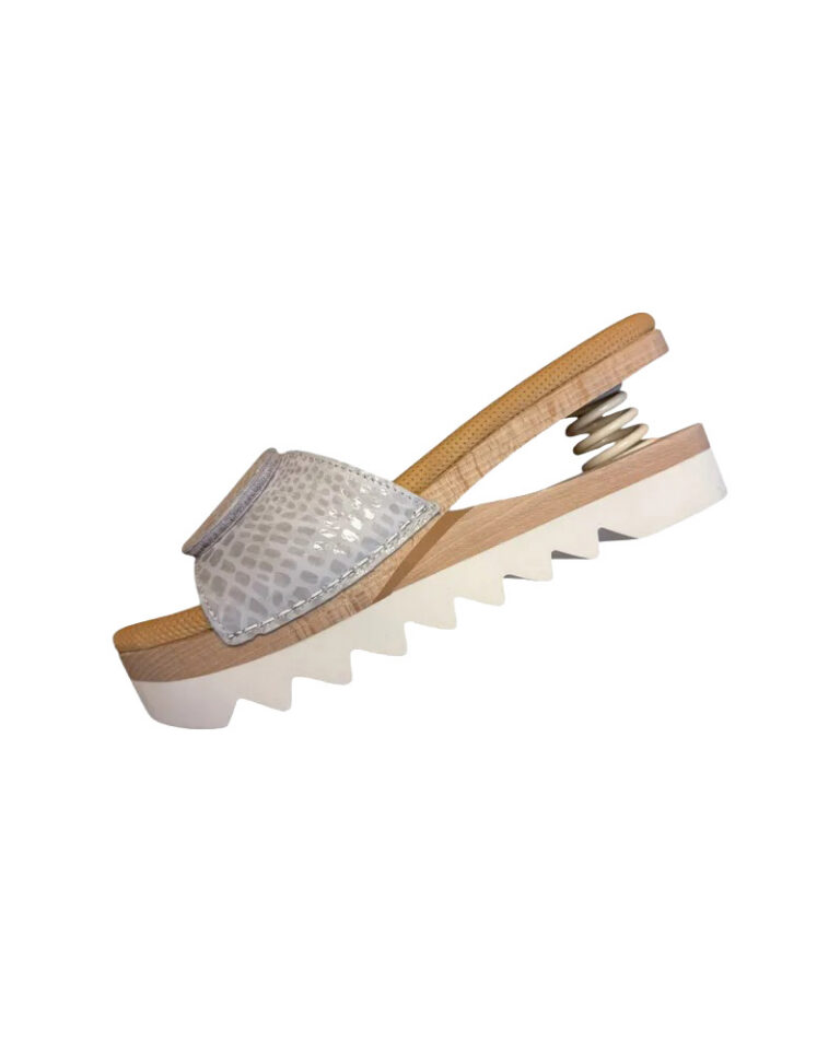 Baldo ženske papuče Flexi Otvorene reptil bele