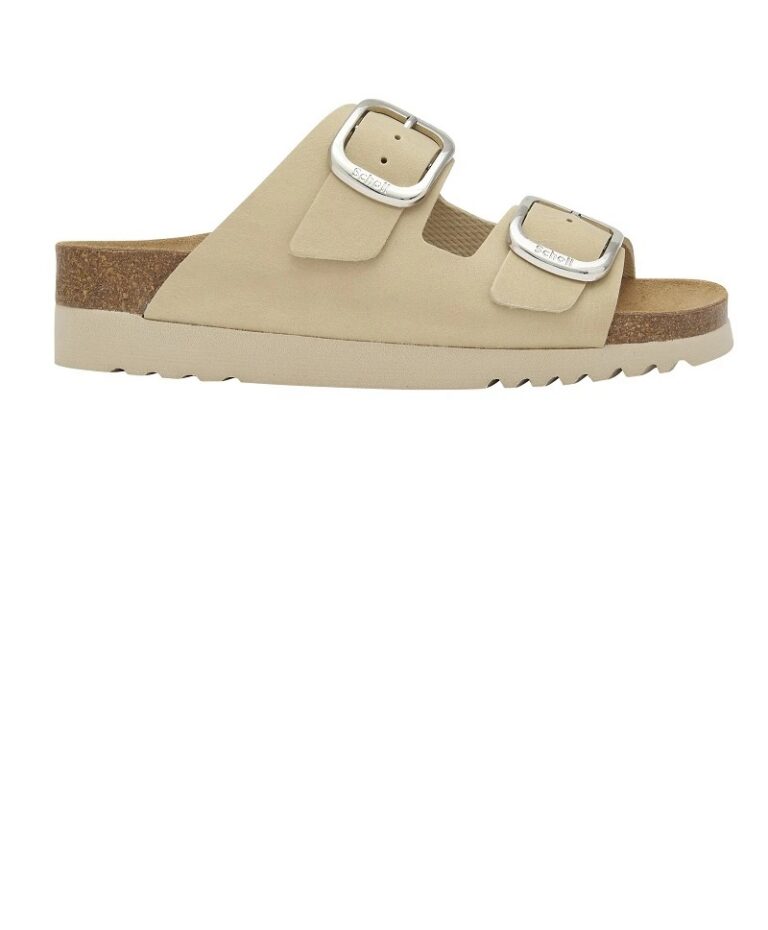 Scholl ženske papuče Ilary 2 Strap Natural bež