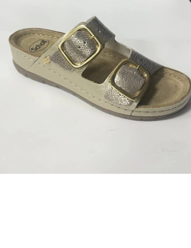 Scholl ženske papuče Aberdeen zlatne