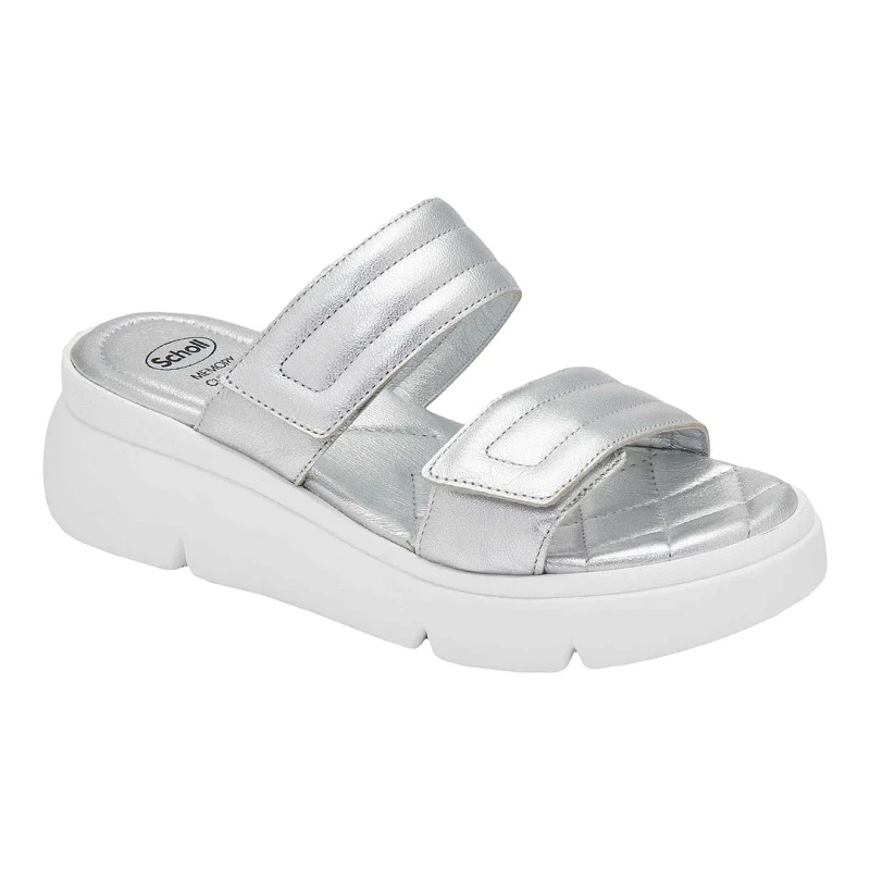 Scholl ženske papuče Bali 2 Straps Srebrna srebrne