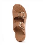 Scholl ženske papuče Bali Buckle braon