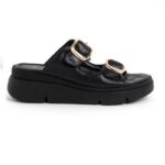 Scholl ženske papuče Bali Buckle crne