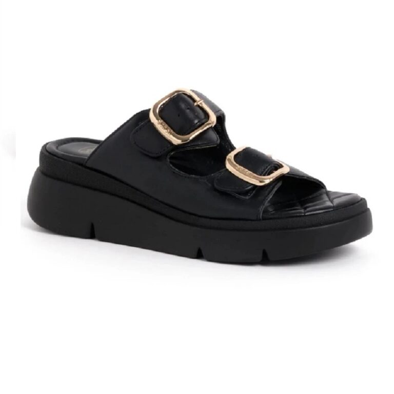 Scholl ženske papuče Bali Buckle crne