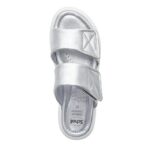 Scholl ženske papuče Boca 2 Straps Srebrne srebrne