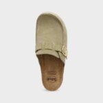 Scholl ženske papuče Bora Moccasin maslinaste