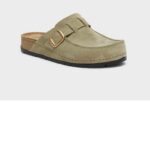 Scholl ženske papuče Bora Moccasin maslinaste