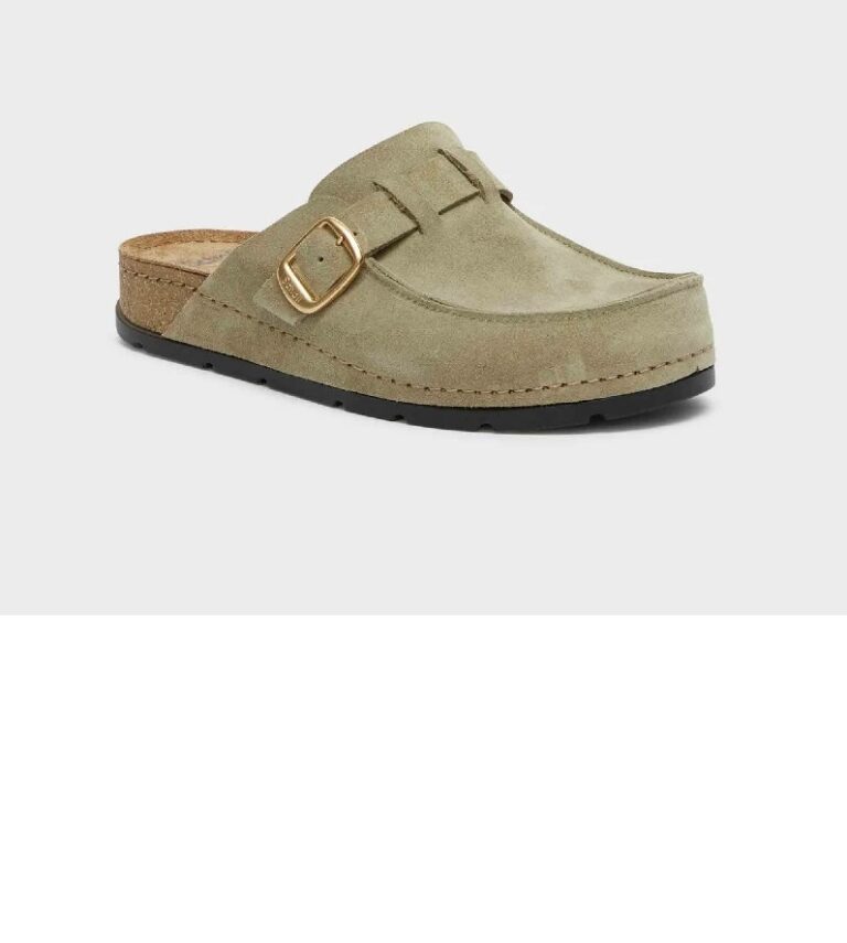 Scholl ženske papuče Bora Moccasin maslinaste