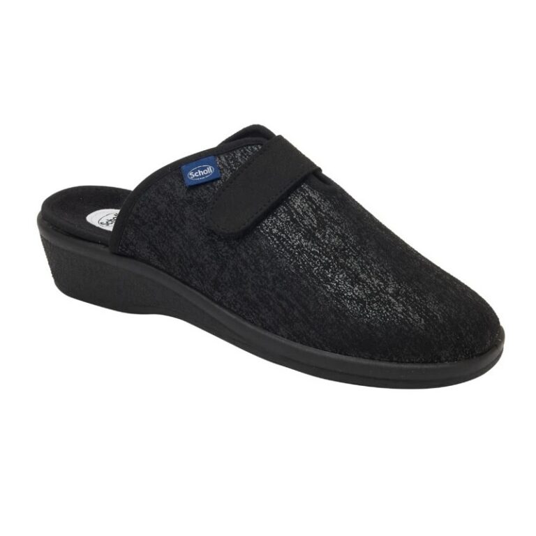 Scholl ženske papuče Elsa Strap crne