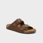 Scholl muške papuče Aberdeen man tamno braon - Slika 2