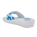 Scholl ženske papuče New Massage belo plave