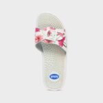 Scholl ženske papuče New Massage cvetne bele