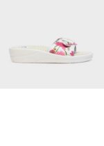 Scholl ženske papuče New Massage cvetne bele