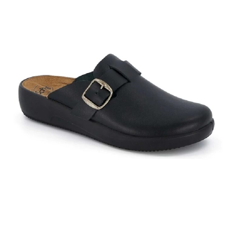 Scholl ženske papuče Nilla Buckle crne