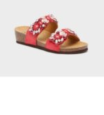 Scholl ženske papuče Palau 2 Straps crvene