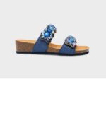 Scholl ženske papuče Palau 2 Straps plave