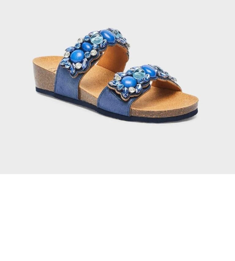 Scholl ženske papuče Palau 2 Straps plave