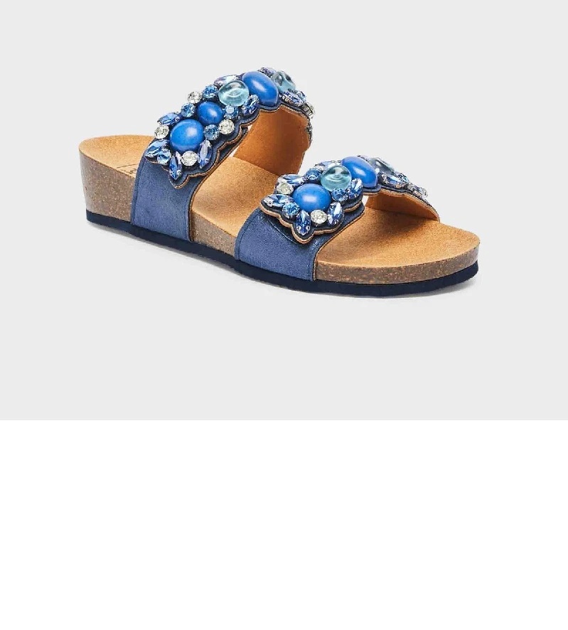 Scholl ženske papuče Palau 2 Straps plave