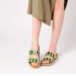 Scholl ženske papuče Sintra 2 Straps zelene